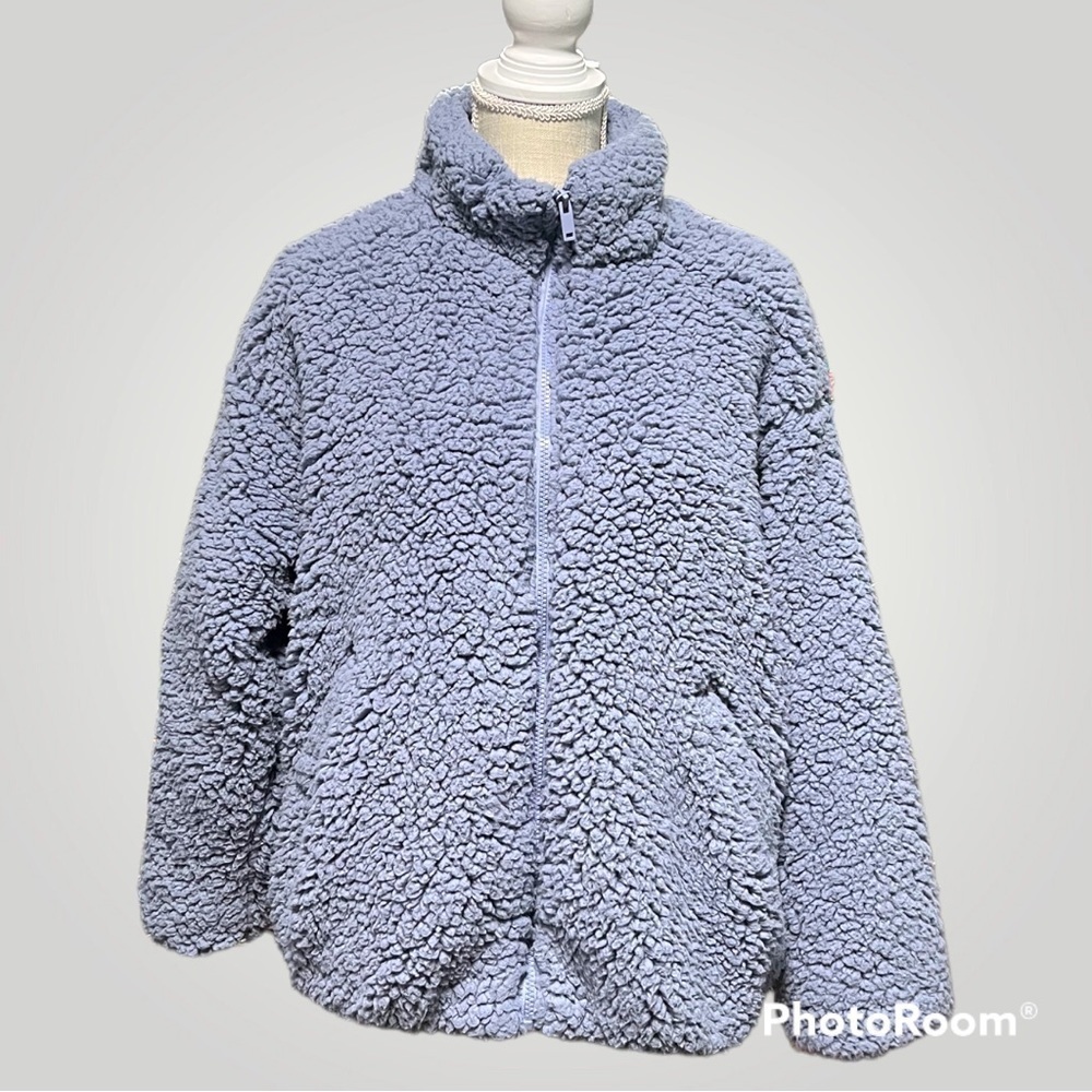NINE WEST Lavender ZIP UP TEDDY PLUSH SHERPA FLEECE JACKET - Picture 4 of 6